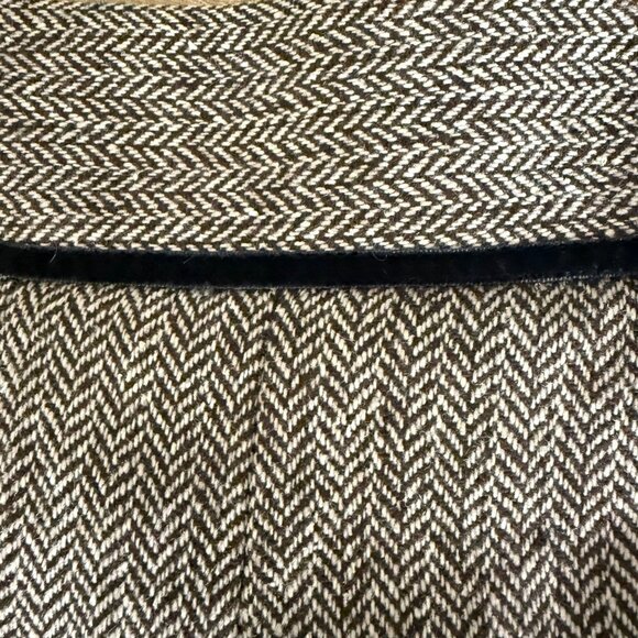 Ann Taylor Loft Petite 6P Wool Blend Herringbone Skirt With Embroidery & Sequin - Picture 7 of 9